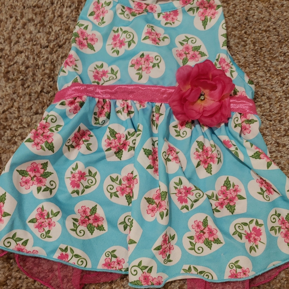 Floral dog dress(Medium)